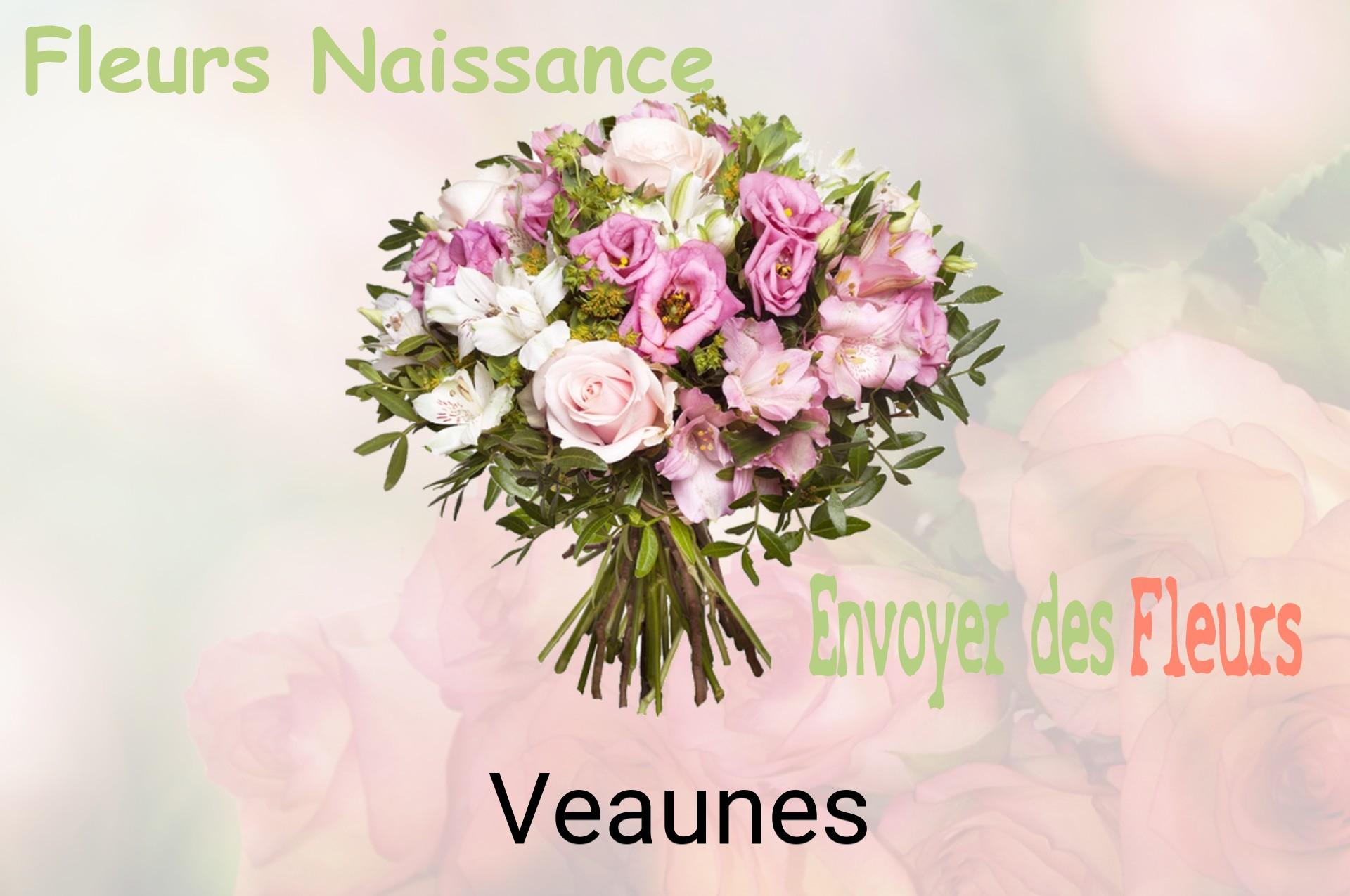 Bouquet de fleurs de naissance livré à Veaunes