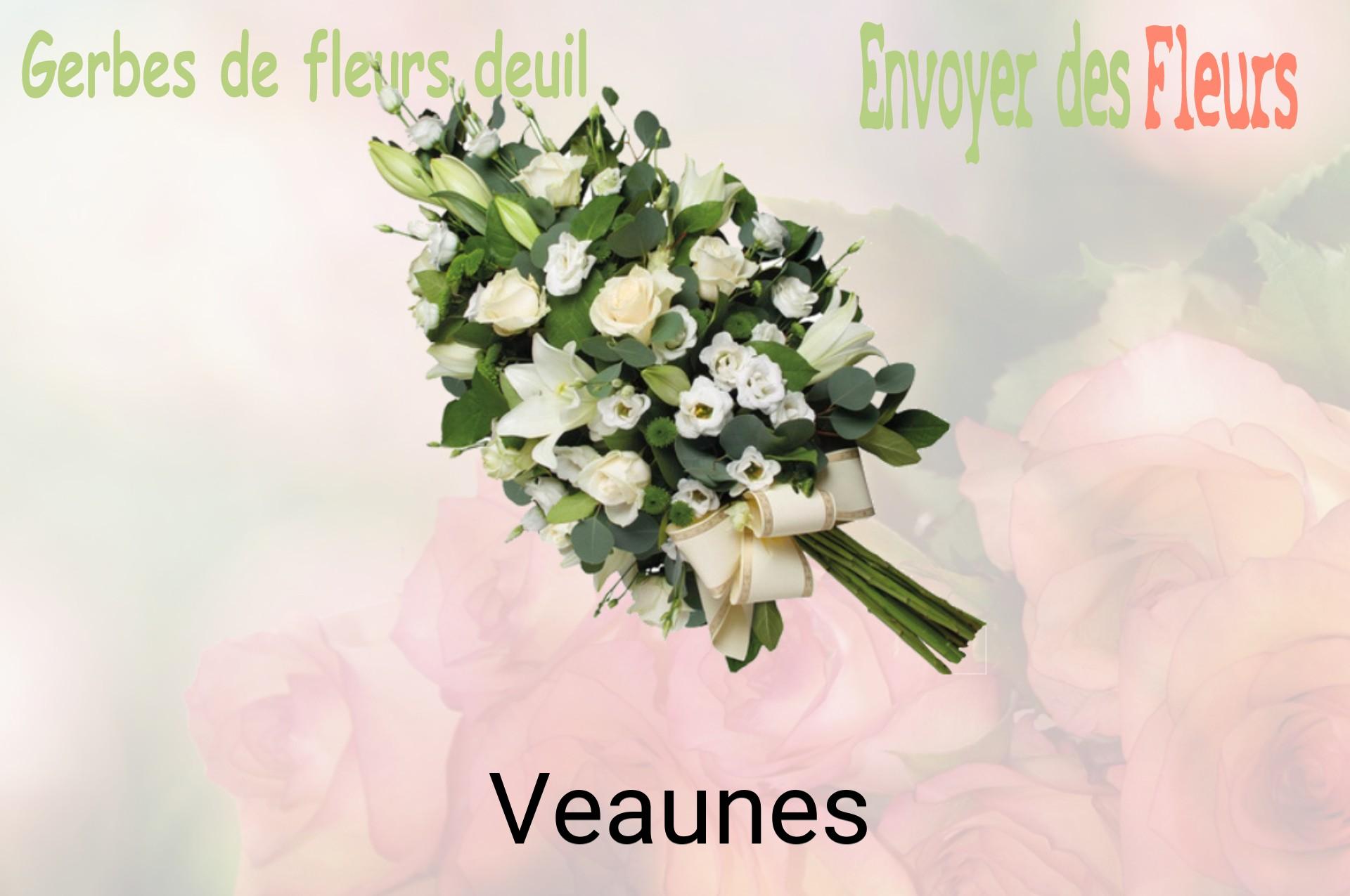 Gerbe de fleurs de deuil livrée à Veaunes